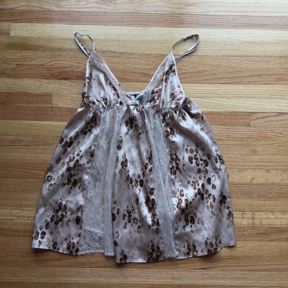 Victoria’s Secret satin animal print lace top